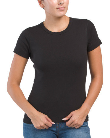 Crew Neck Solid T-Shirt For Women | TJ Maxx