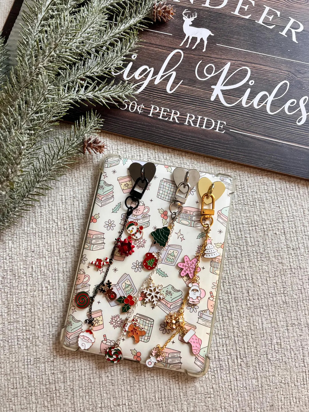 Custom Christmas Kindle Charm: Personalized E-reader Accessory - Etsy | Etsy (US)