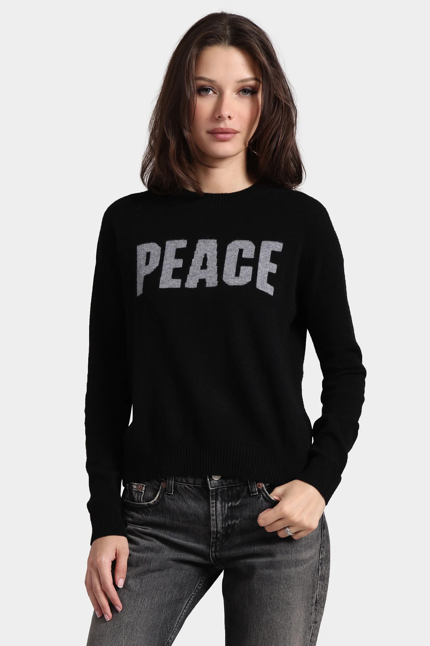 Cashmere Peace Crew Neck | Minnie Rose