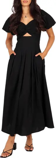 Maria Cutout Puff Sleeve Midi Dress | Nordstrom
