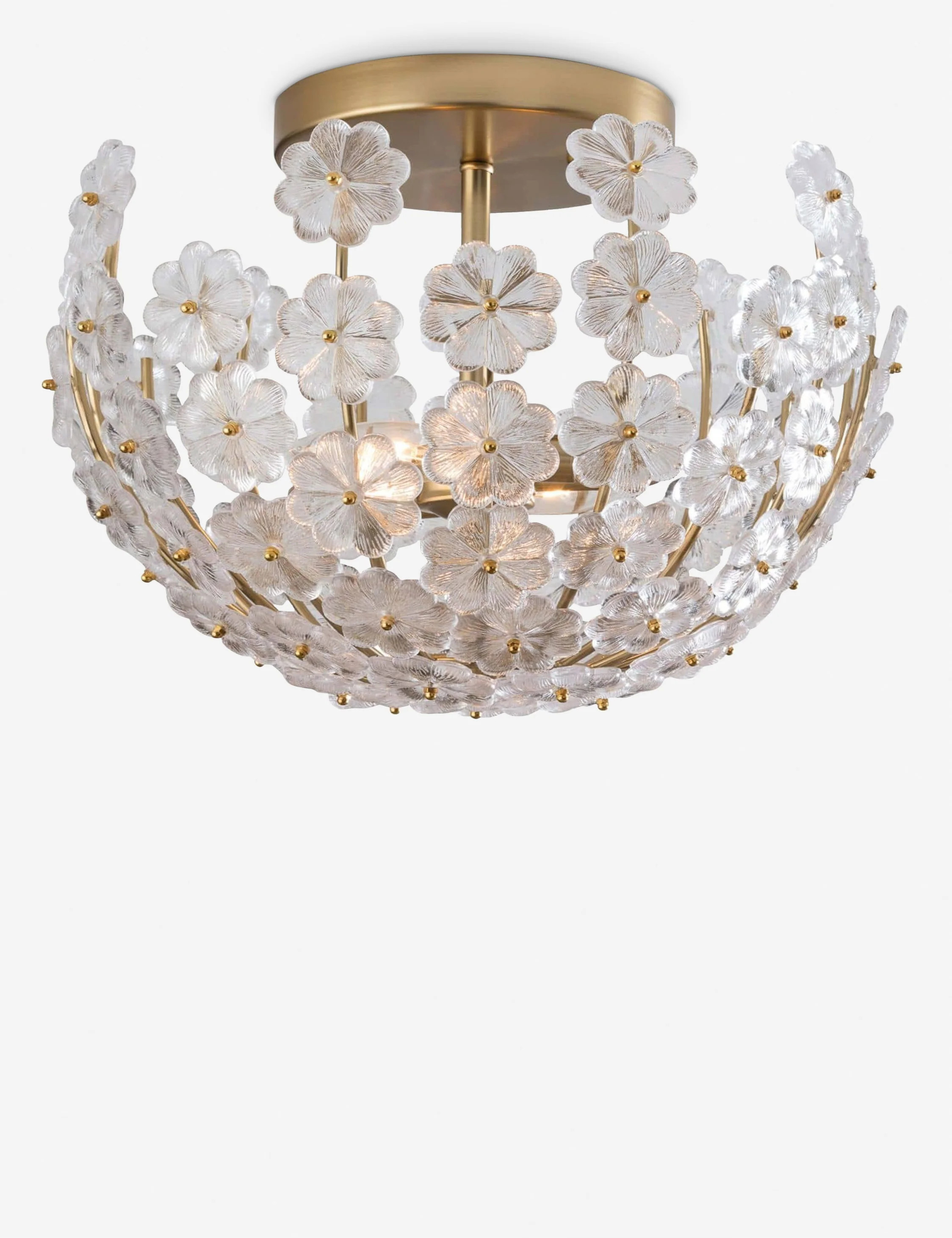 Charlotte Semi-Flush Mount Light by Regina Andrew, Brass, 15.5"Dia | Lulu and Georgia 