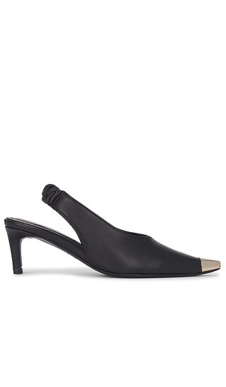 Nina Heels With Metal Toe Cap in Black | Revolve Clothing (Global)