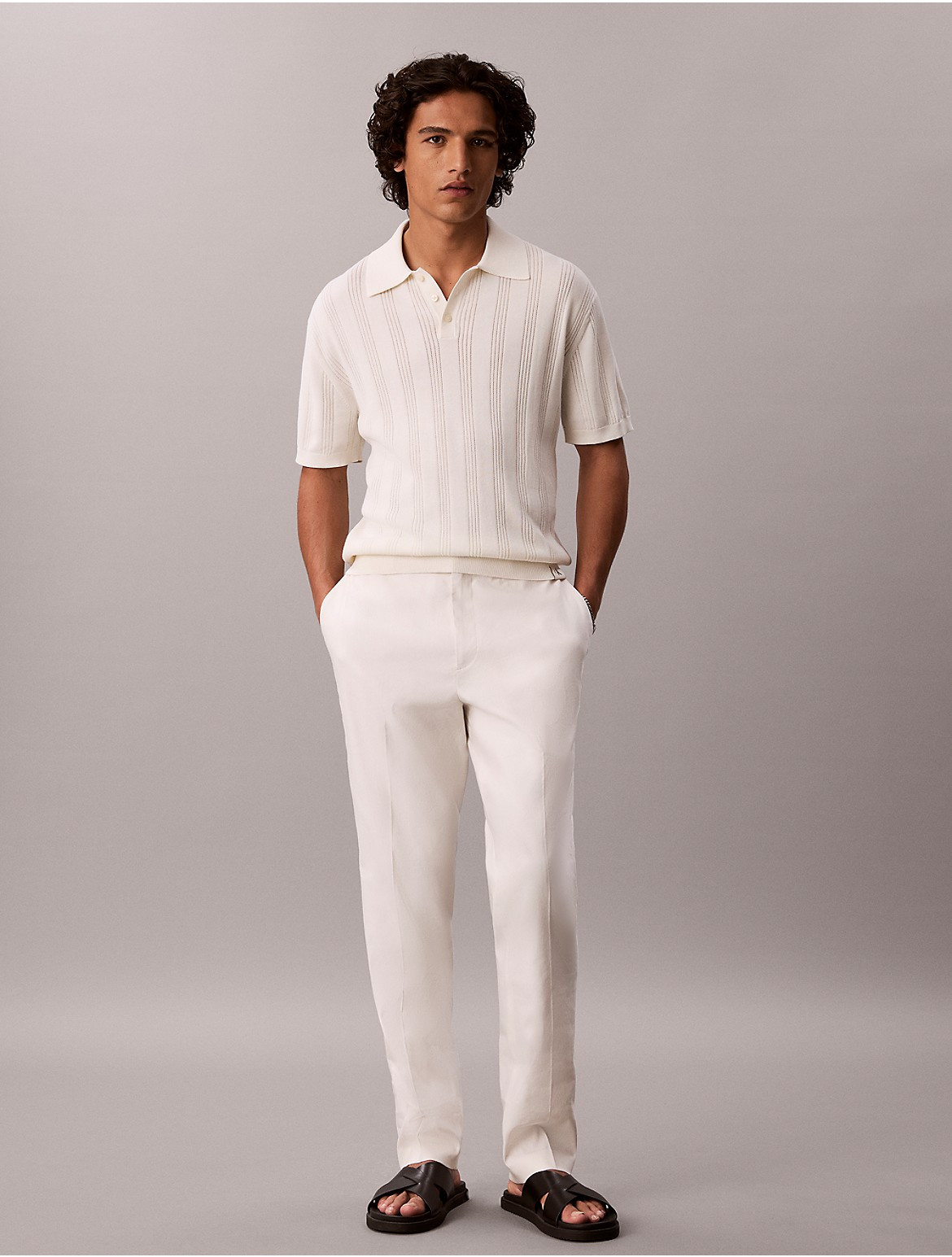 Calvin Klein Men's Linen Blend Pants - White - 29W x 30L | Calvin Klein (US)