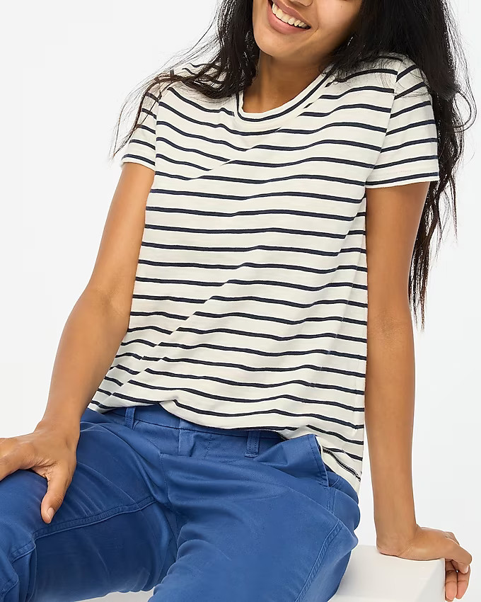 Striped girlfriend crewneck tee | J.Crew Factory