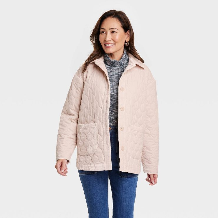 Women's Quilted Velour Jacket - Knox Rose™ | Target