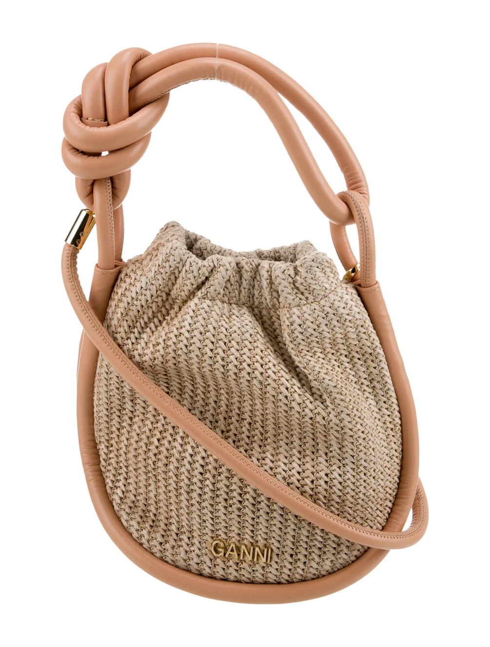 Ganni Raffia Top Handle Bag - Neutrals Handle Bags, Handbags - WZG147121 | The RealReal | The RealReal