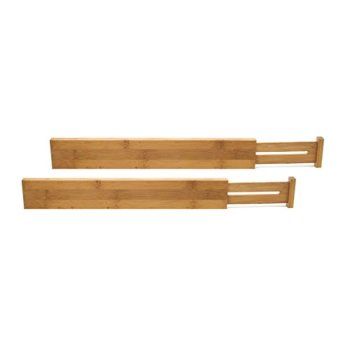 Lipper International 8898 Bamboo Wood Custom Fit Adjustable Kitchen Drawer Dividers, Set of 2 | Walmart (US)