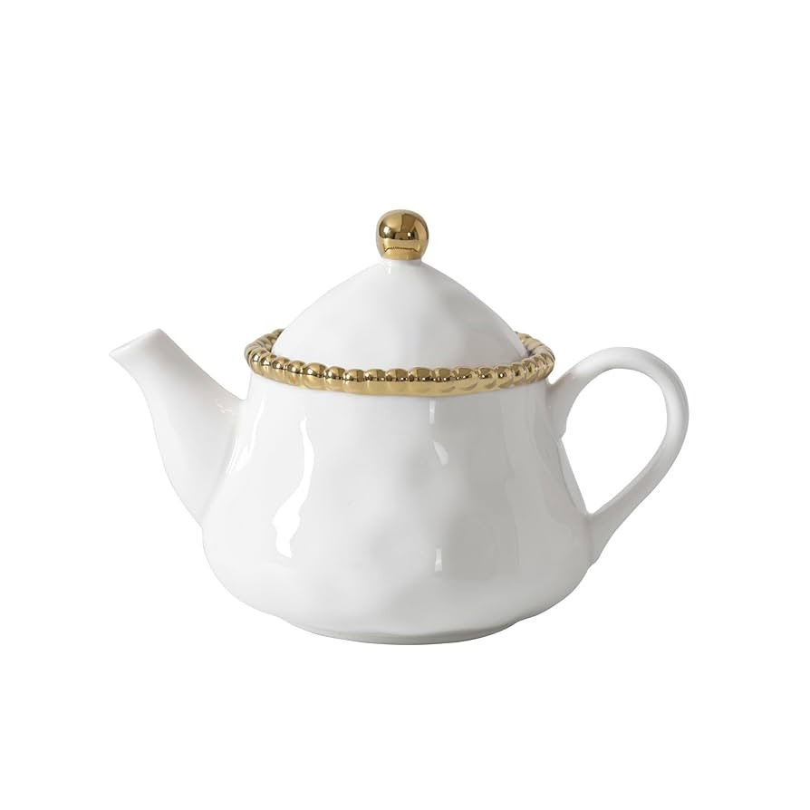 Golden Salerno Tea Pot, 6.75" x 4.75" x 5.75" | Amazon (US)