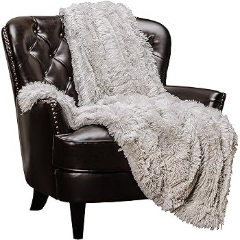 Chanasya Shaggy Longfur Faux Fur Throw Blanket - Fuzzy Lightweight Plush Sherpa Fleece Microfiber... | Amazon (US)