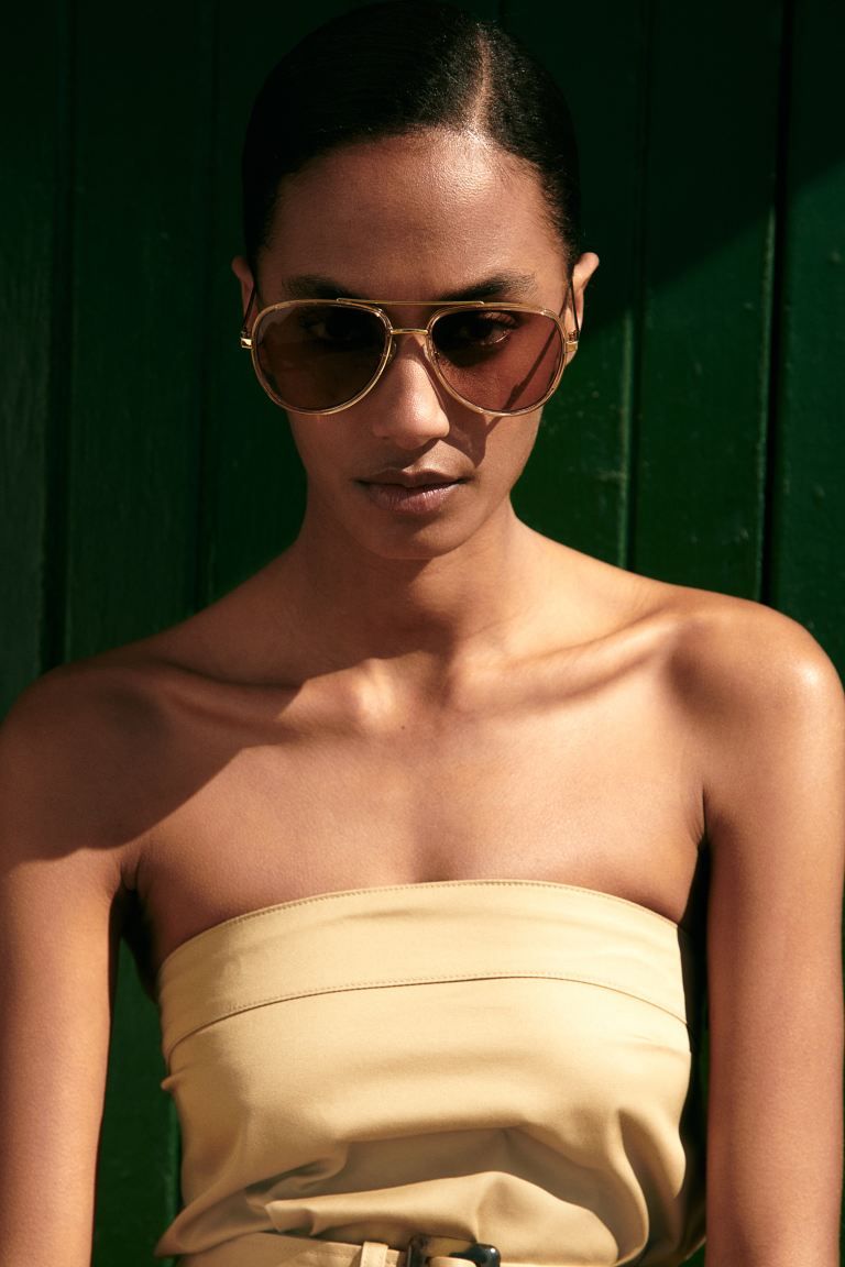 Sunglasses - Gold-coloured - Ladies | H&M GB | H&M (UK, MY, IN, SG, PH, TW, HK)