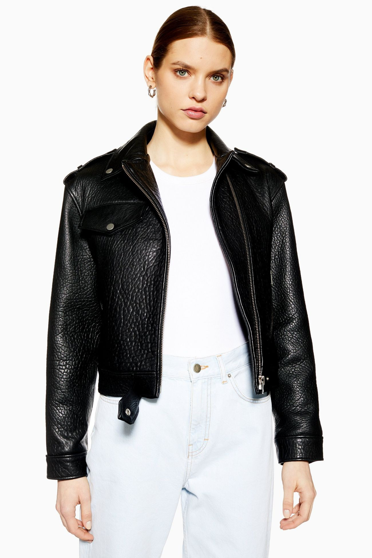 **Ultimate Leather Biker Jacket by Boutique | Topshop UK