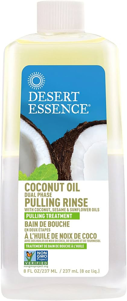 Desert Essence Coconut Oil Dual Phase Pulling Rinse - Organic Sesame & Sunflower Removes Impuriti... | Amazon (US)