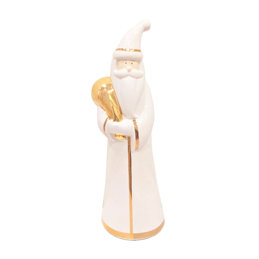 White Santa with 22K Gold Accents | Lo Home by Lauren Haskell Designs