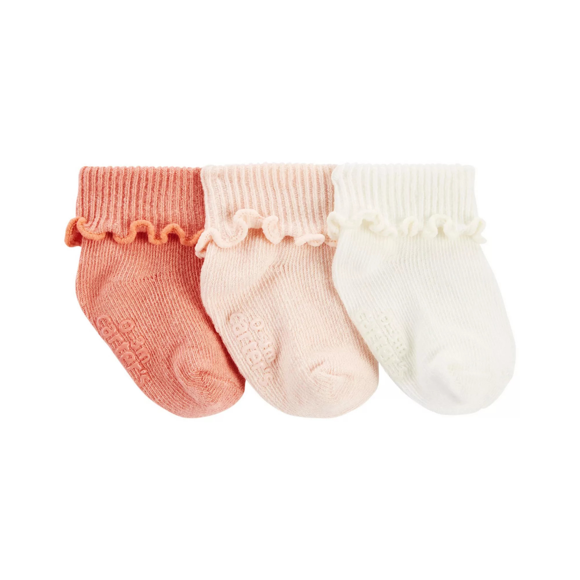 Baby Girl Carter's 3-Pack Ribbed Ruffled Socks | Kohl's