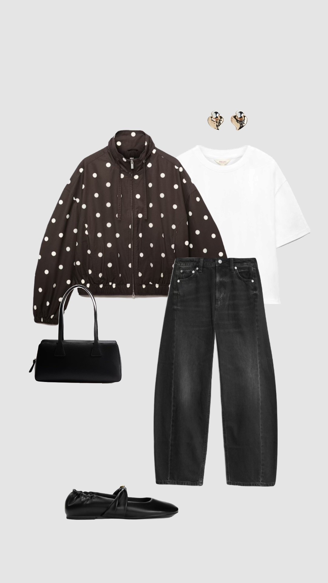 Summer - Autumn Transitional Outfit 🤎

• polka dot funnel neck jacket white cotton T-shirt women’s uk 2026 outfits casual outfit black barrel jeans ballet flats Mary Jane shoes shopping outfit date day outfits city break outfits college outfit uni outfit sixth form outfits  everyday outfit ideas •

#LTKuk #LTKFashionMonth #LTKautumn