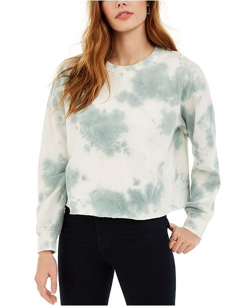 Juniors' Tie-Dye Cropped Sweatshirt | Macys (US)