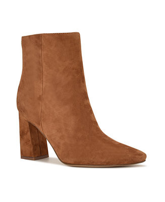 Nine West Women's Reraye Flared Block Heel Ankle Booties - Macy's | Macy's