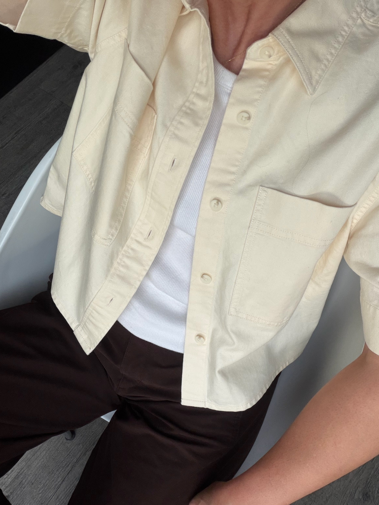 Vanilla tones for an easy bank holiday look. This boxy shirt is a great piece to layer for warmer days and works well as a jacket too. I also have my eye on the indigo version. I wear a M

#LTKstyletip #LTKuk #LTKsummer