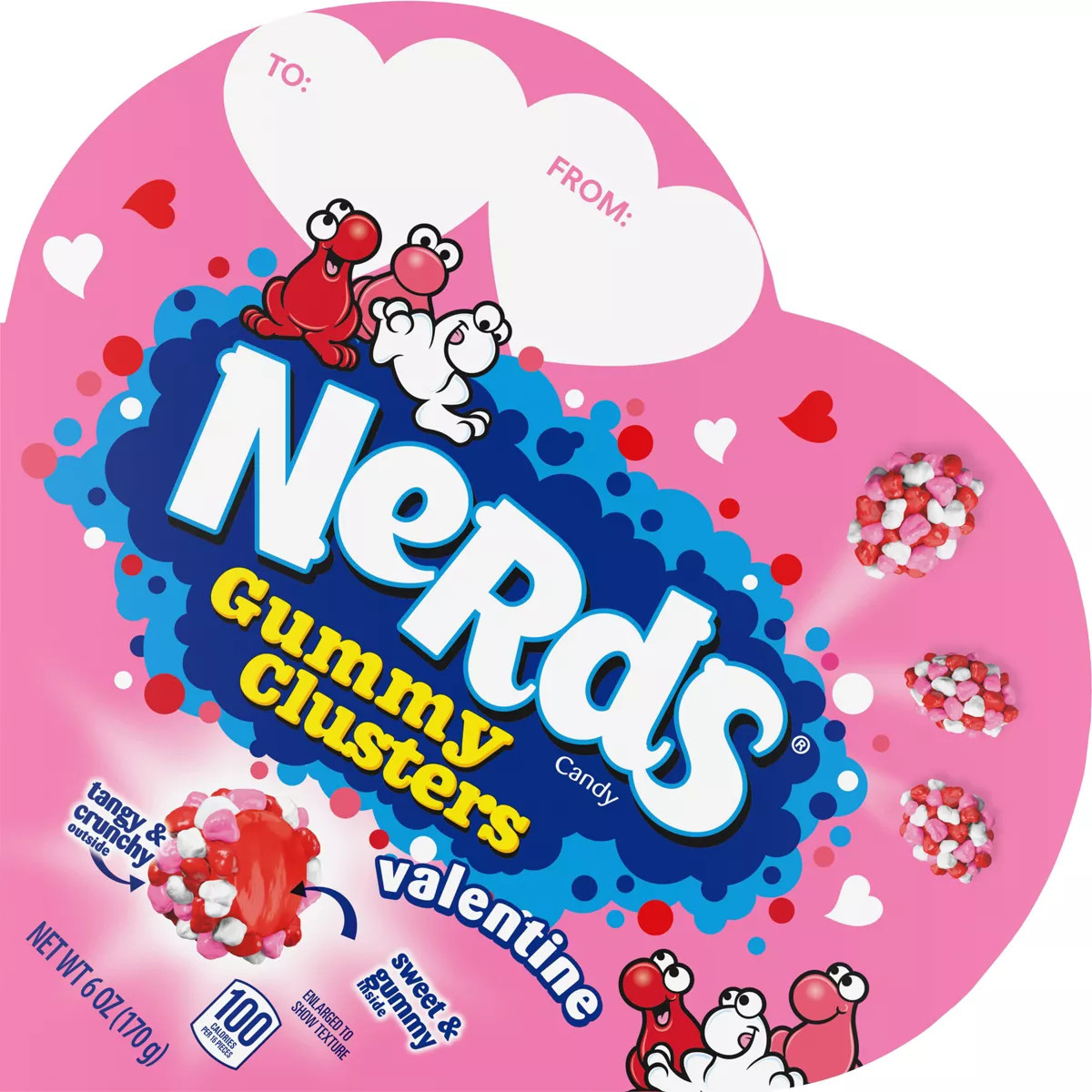 Nerds Valentine's Heart Gift Box Clusters - 6oz | Target