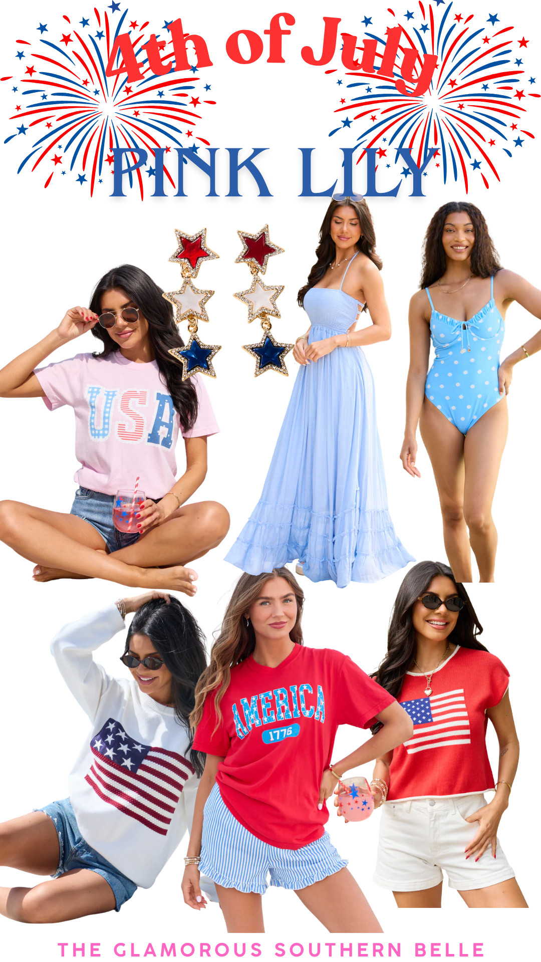 4TH OF JULY LOOKS AT PINK LILY 

 #LTKSaleAlert #LTKMidsize #LTKPlusSize