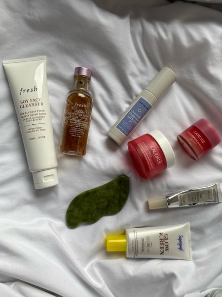 Morning skincare products that I can high recommend to anyone who has sensitive and dry skin and wants super hydrated and glowing skin ! 



Beauty, skincare, morning skincare routine, skincare for glowing skin, supergoop glow screen, fresh cleanser, fresh toner, Naturium eye cream, Naturium serum , caudalie intense moisturiser, gua sha, laniege lip mask

#LTKbeauty #LTKeurope #LTKSeasonal