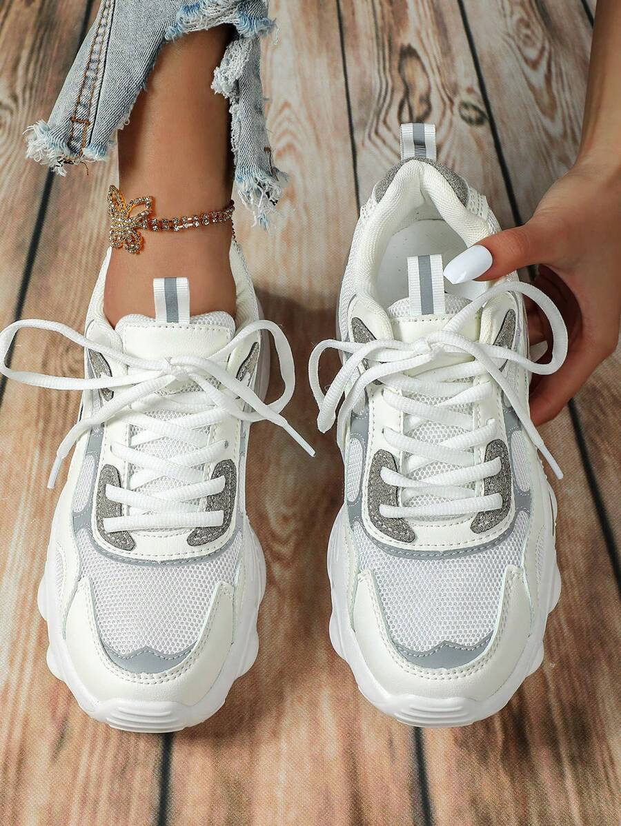 Comfortable, Minimalist, Fashion Outdoor Casual Shoes, City Series, Reflective Decorative Pieces ... | SHEIN