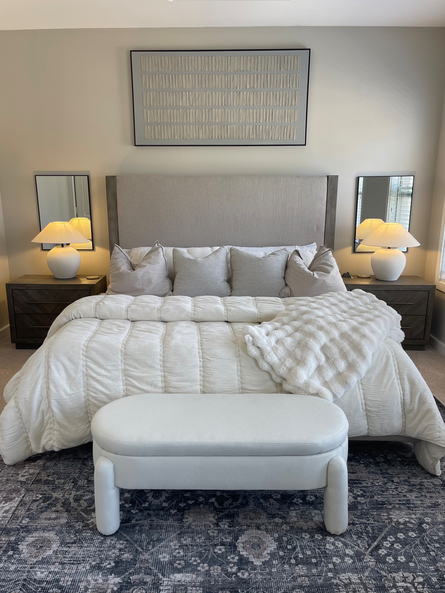 My bedroom! Bedding is 45% off from West Elm! So cozy 

Rug, ottoman, bench, storage, night stand, pillow, lamp, artwork, wall art, home decor, throw blanket 

#LTKHome #LTKFindsUnder100 #LTKSaleAlert