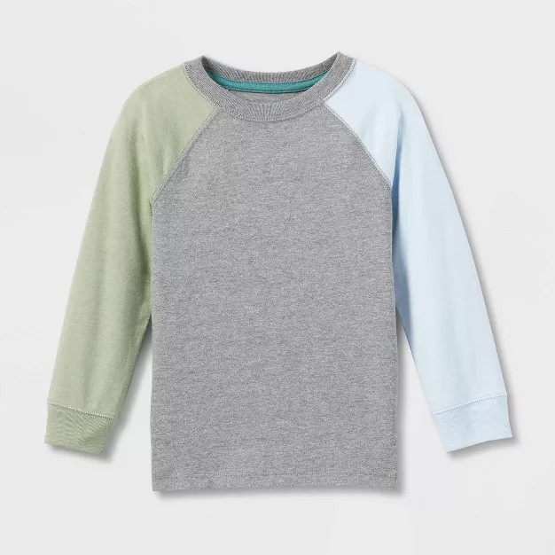 Toddler Boys' Colorblock Long Sleeve Jersey Knit T-Shirt - Cat & Jack™ | Target