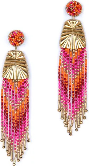 Deepa Gurnani Melba Beaded Fringe Drop Earrings | Nordstrom | Nordstrom