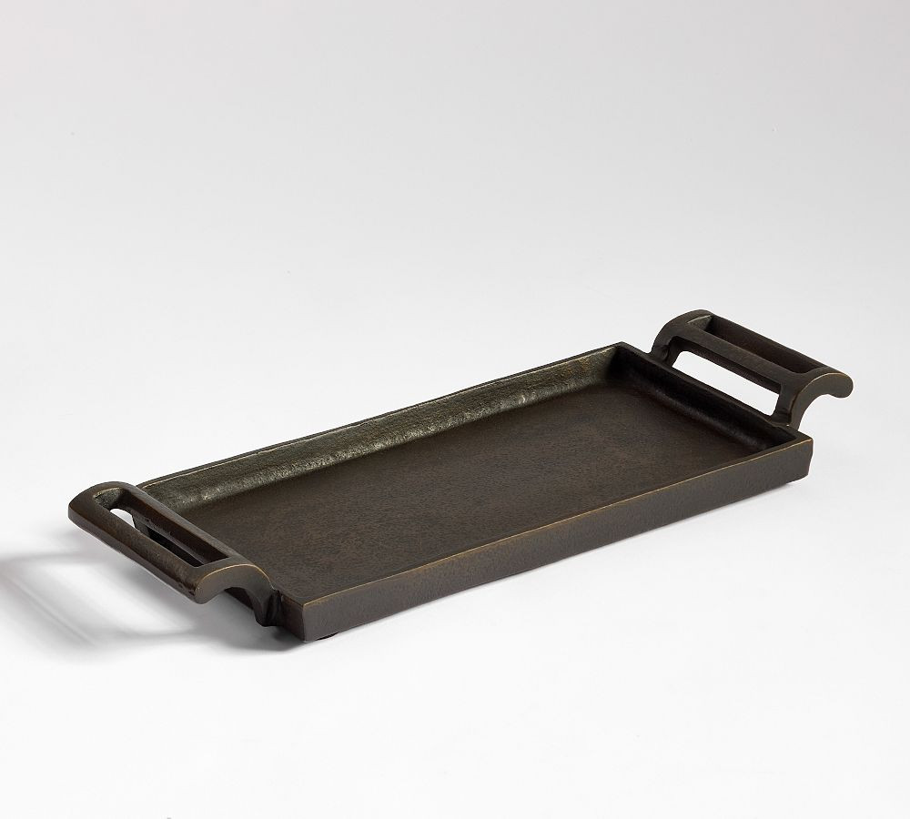 Antiqued Metal Decorative Trays | Pottery Barn (US)