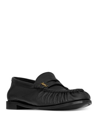 SAINT LAURENT Women's Le Loafer Penny Slippers in Shiny Creased Leather  | Bloomingdale's Saint L... | Bloomingdale's (US)