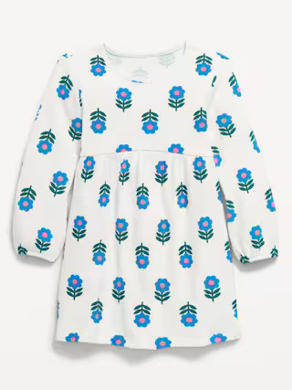 Long-Sleeve Waffle-Knit Dress for Toddler Girls | Old Navy (US)