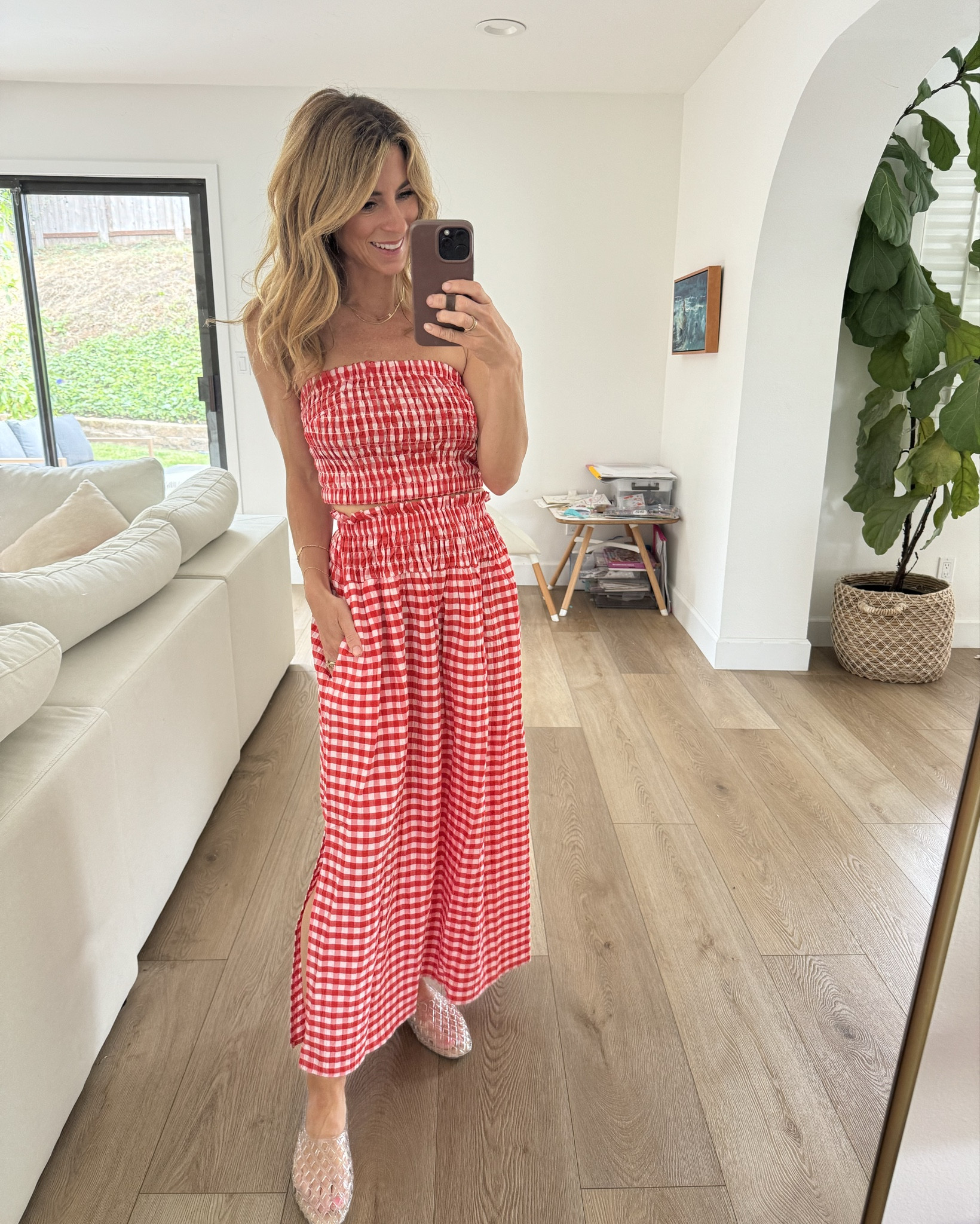 Gingham so cute for summer! And jelly shoes for women, yes please!!!

Target womens, gingham skirt, red and white checkers, summer outfit, summer dress, maxi skirt, tube top, red and white skirt, blue and white gingham, red and white gingham, blue and white checkers, 4th of July, Fourth of July outfit, jelly shoes, American flag sweater, concert in the park 

#LTKSummerEdit #LTKOver40 #LTKStyleTip