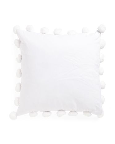 26x26 Oversized Pom Pom Pillow | TJ Maxx