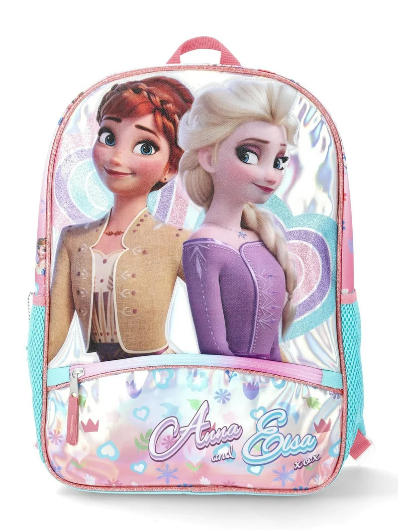 Disney Frozen Mochila para Niña de 17" Anna & Elsa, Azul Claro | Walmart (US)