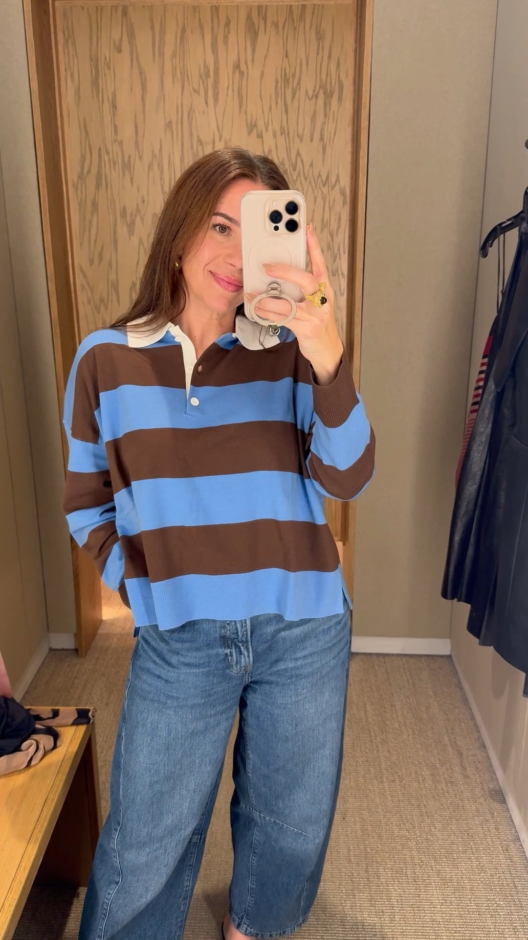 Currently adding Rugby striped shirts to my fall wardrobe 🏈 ☕️ 🍂 