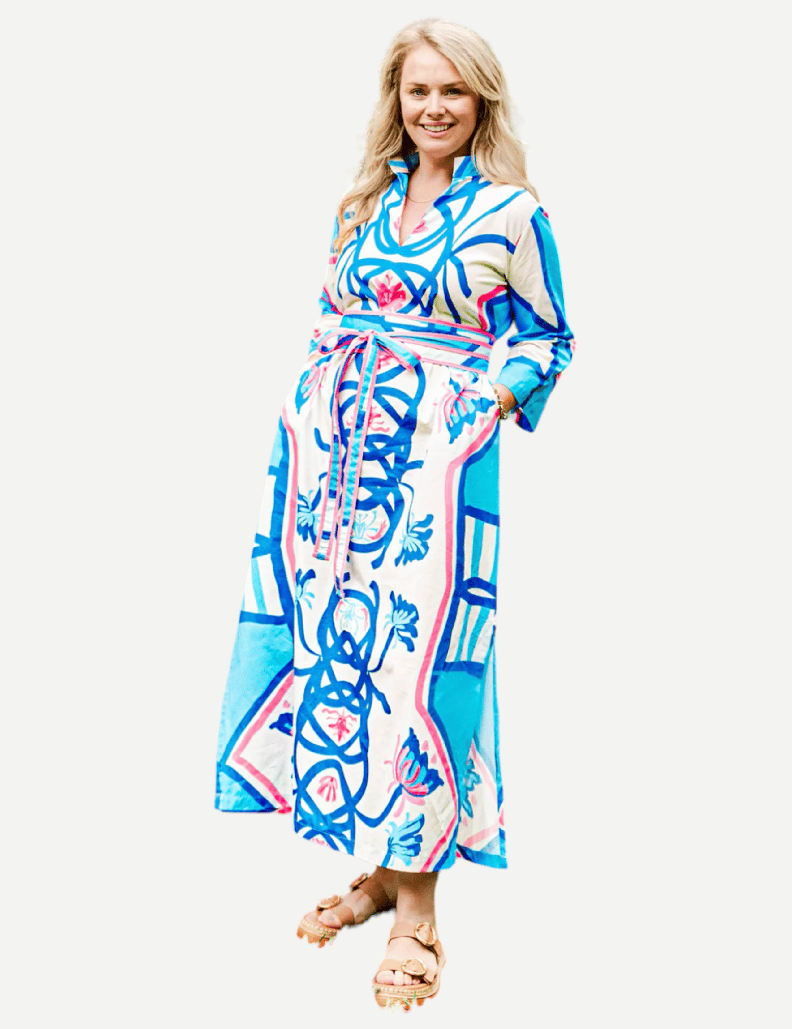 House of MBR Blue Trellis Long | MONKEES OF THE VILLAGE