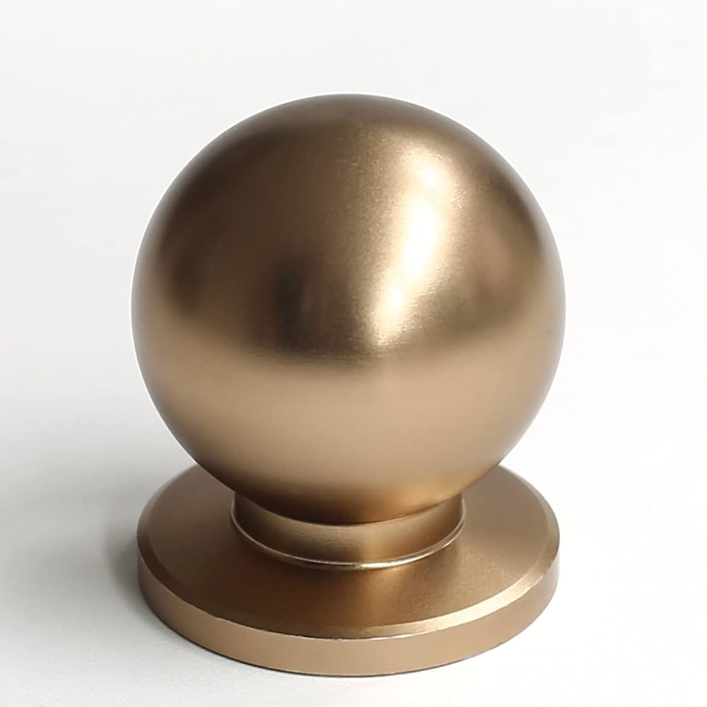 10 Pack Cabinet Knobs Champagne Bronze Single Hole Round Knobs Door pulls Kitchen Cabinet Knobs D... | Amazon (US)