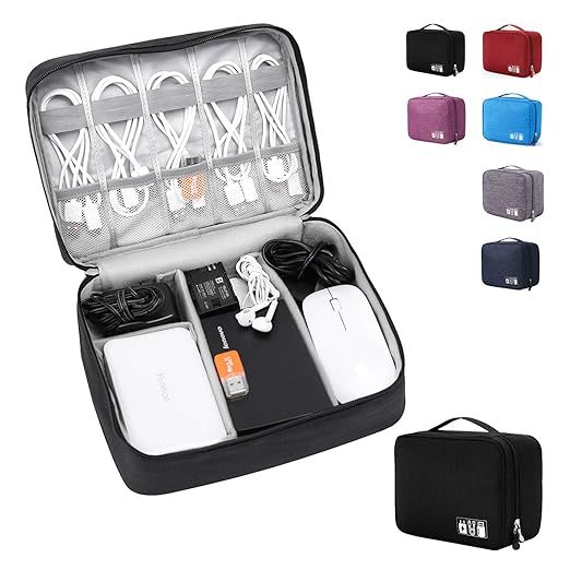 Electronic Organizer Travel Universal Cable Organizer Electronics Accessories Cases for Cable, Ch... | Amazon (US)