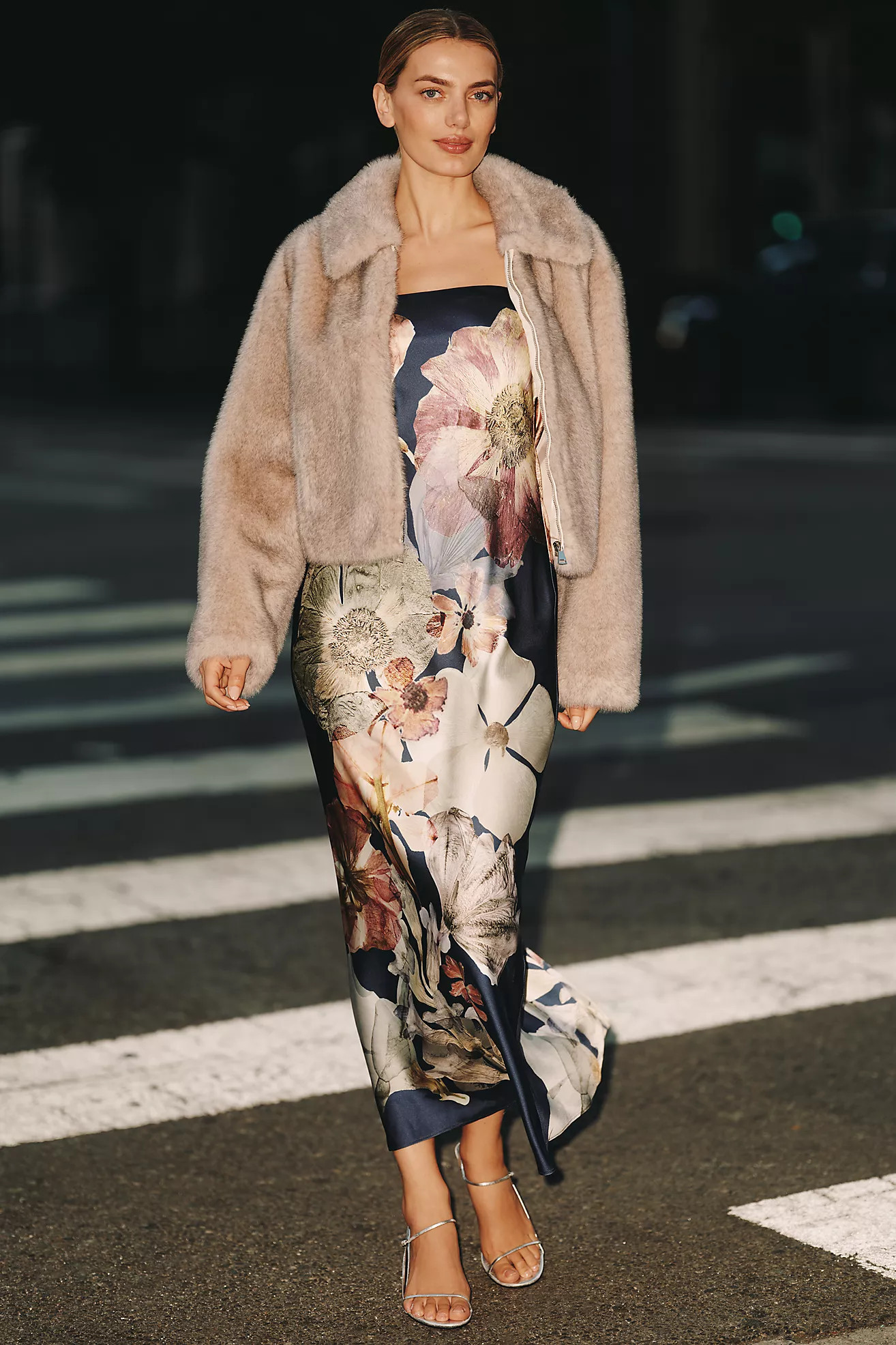 The Fleur Strapless Satin Maxi Slip Dress | Anthropologie (US)