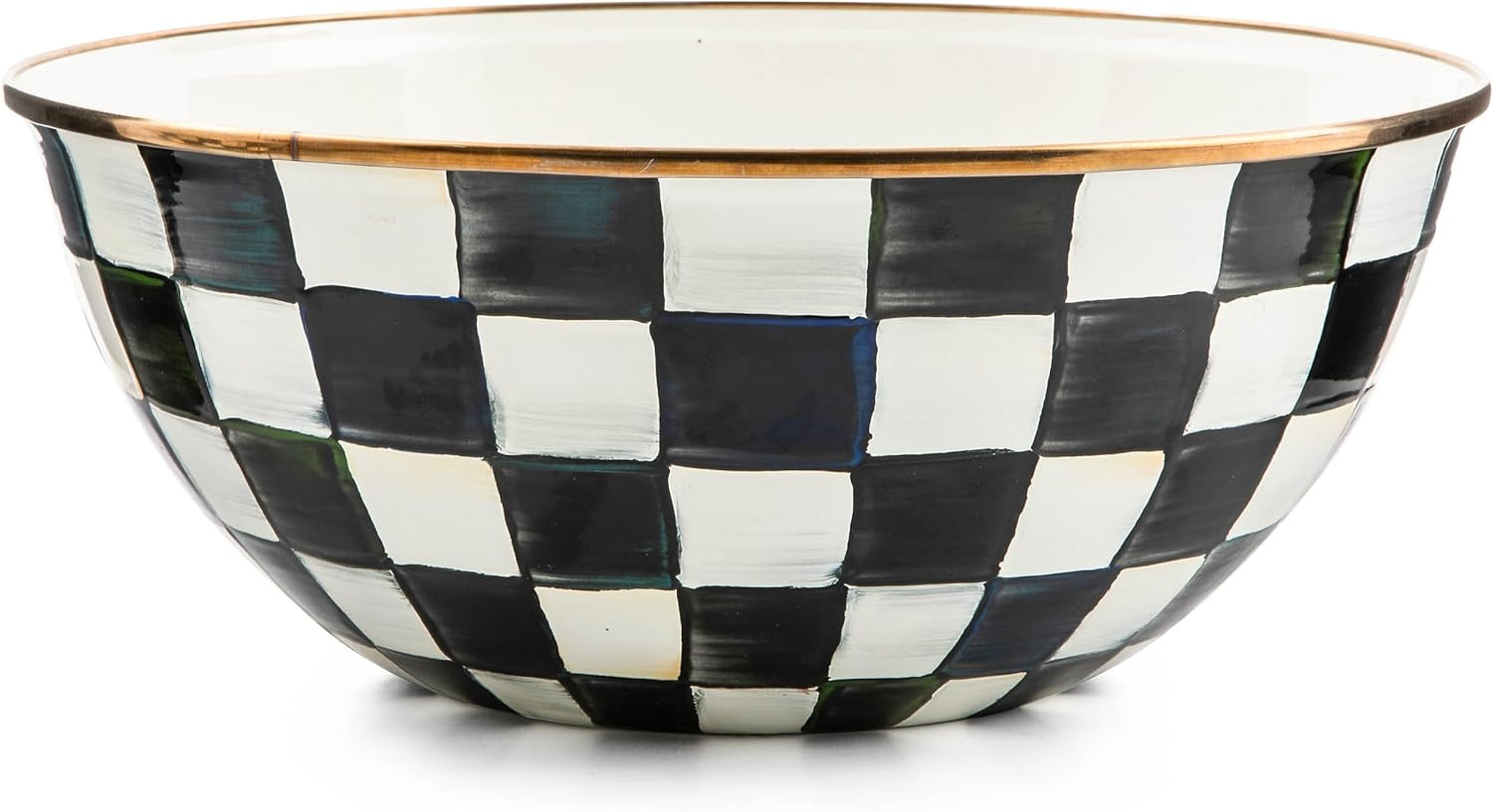 MACKENZIE-CHILDS Enamel Everyday Bowl, Serving Bowl for Entertaining, Large, Black-and-White Cour... | Amazon (US)