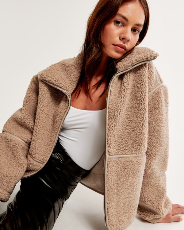 Sherpa Mockneck Full-Zip | Abercrombie & Fitch (US)