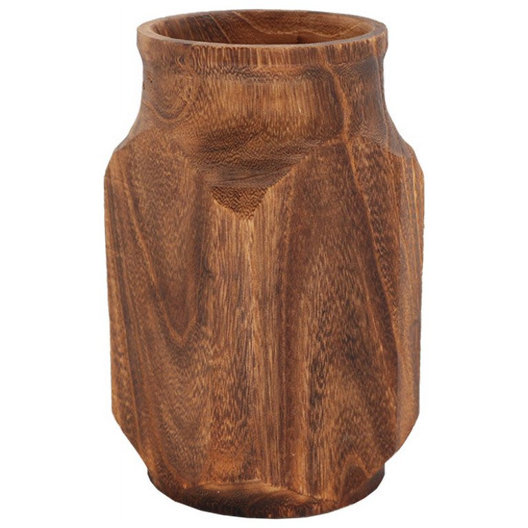 Wood Flower Vase Desktop Vase Vintage Wooden Flower Arrangement Vase Home Decor | Walmart (US)
