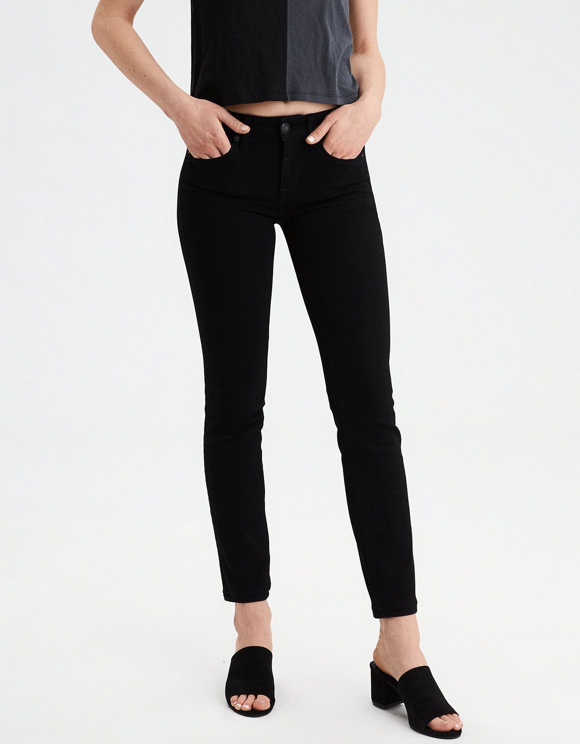 AE Ne(X)t Level Skinny Jean, Black | American Eagle Outfitters (US & CA)