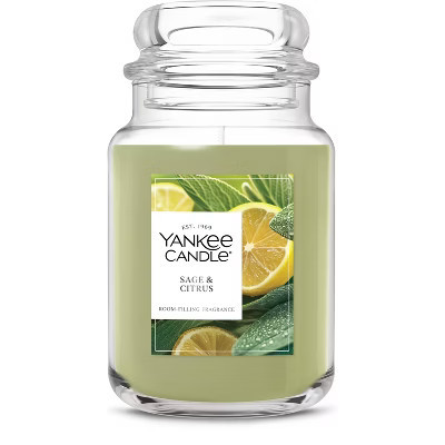 Original Large Jar Sage and Citrus Candle 22oz Yankee Candle | Target