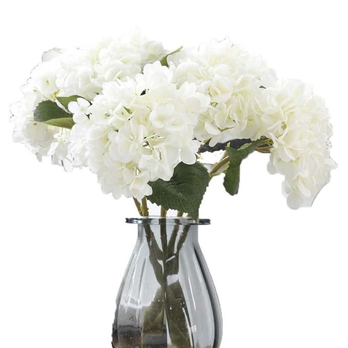 LNHOMY Artificial Silk Flowers French Fake Beautiful Hydrangea Bunch Bouquet Flower for Home Wedd... | Amazon (US)