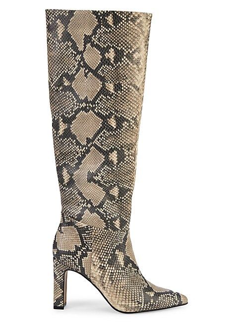 Snakeskin-Print Tall Boots | Saks Fifth Avenue OFF 5TH