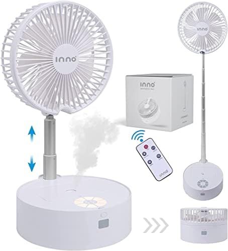 Portable Fan & Essential Oil Diffuser – Foldable Standing or Desk Fan with Night Light, Air Dif... | Amazon (US)