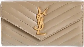 Saint Laurent Cassandre Envelope Flat Leather Wallet | Nordstrom | Nordstrom