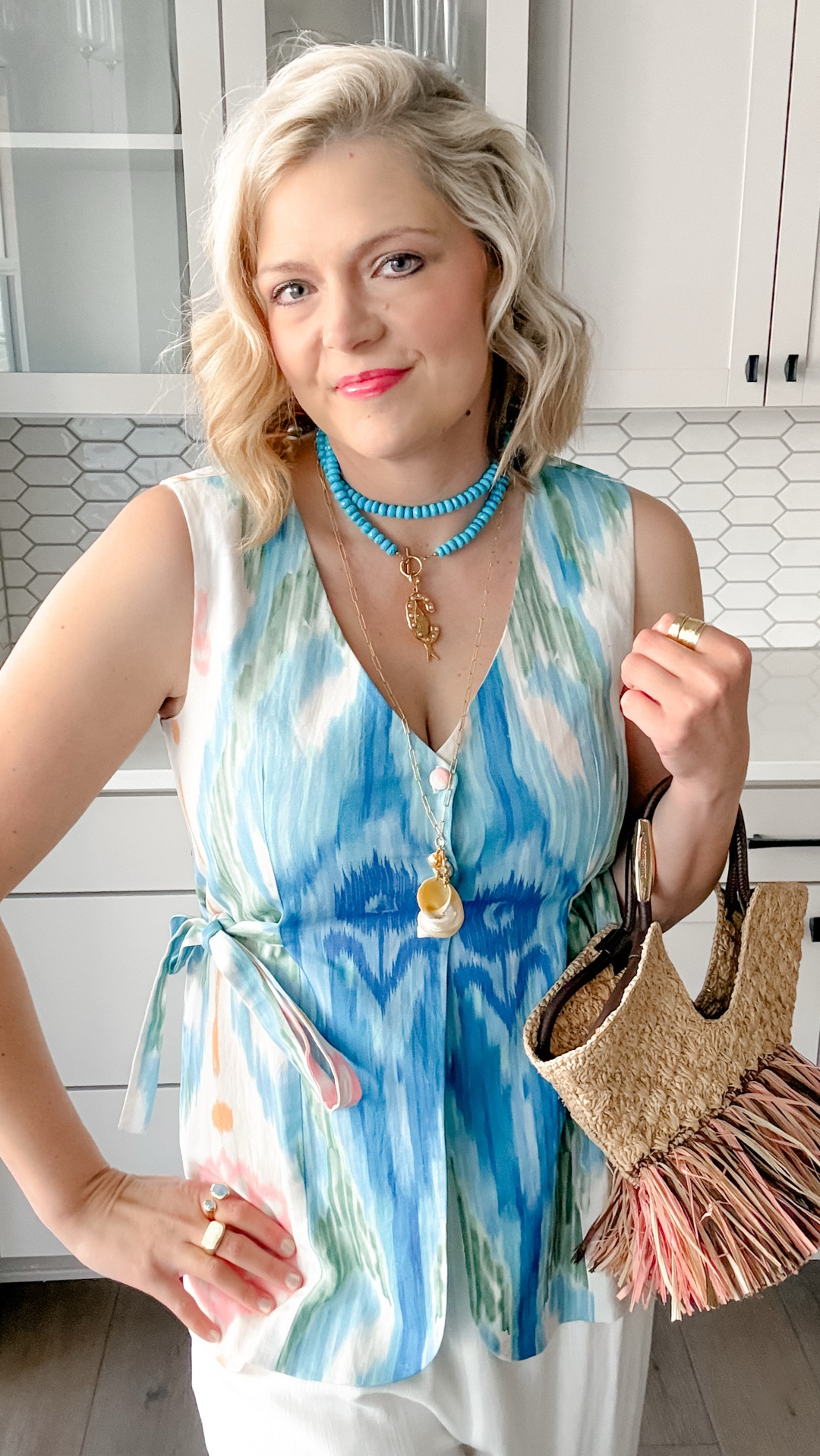 Love the versatility of this vest- you can tie it two ways- which is your favorite? Front tie or side tie? 

#LTKSeasonal #LTKgrwm #LTKootd